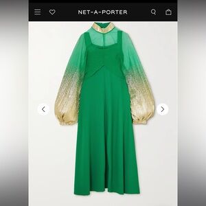 Dima Ayad crepe layered gown in black and gold XS